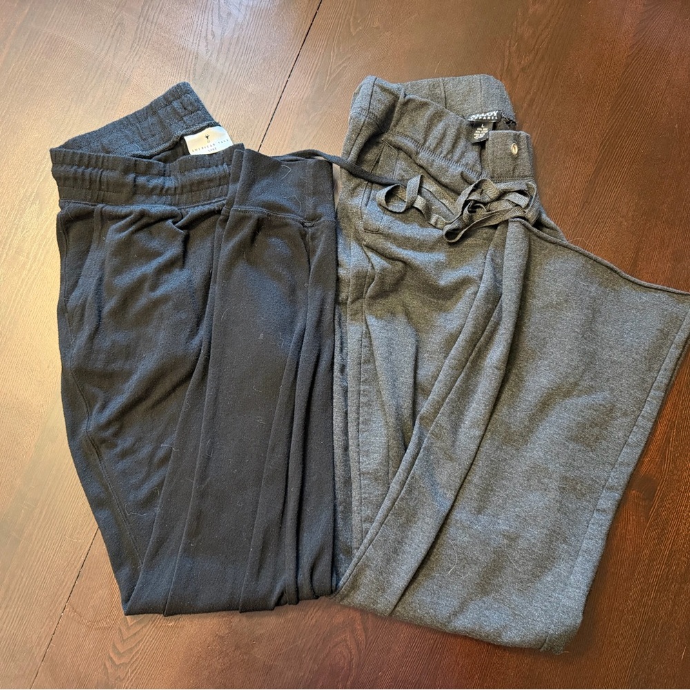 Tall Black and Gray Jogger Pants